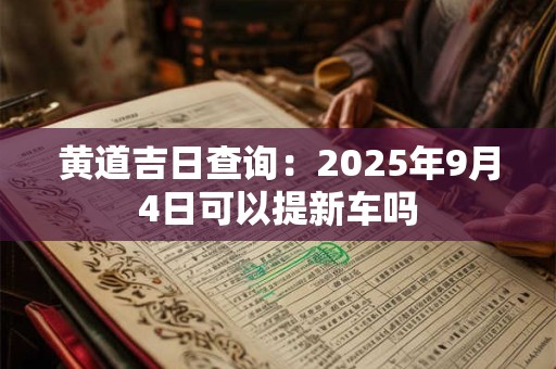 黄道吉日查询：2025年9月4日可以提新车吗