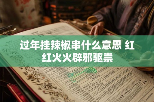 过年挂辣椒串什么意思 红红火火辟邪驱祟