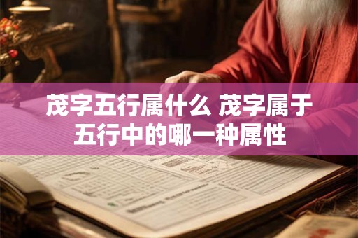 茂字五行属什么 茂字属于五行中的哪一种属性