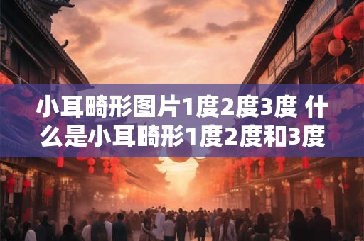 小耳畸形图片1度2度3度 什么是小耳畸形1度2度和3度小耳畸形有何不同请看图片比较