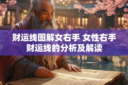 财运线图解女右手 女性右手财运线的分析及解读
