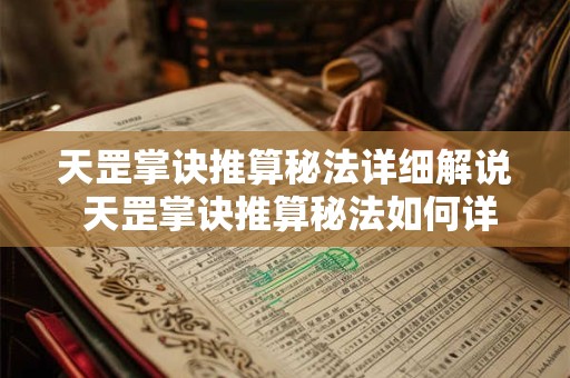 天罡掌诀推算秘法详细解说 天罡掌诀推算秘法如何详细解说