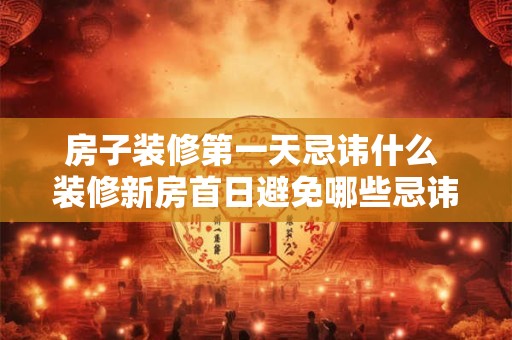 房子装修第一天忌讳什么 装修新房首日避免哪些忌讳