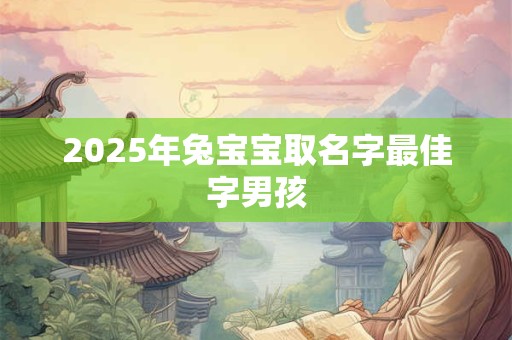 2025年兔宝宝取名字最佳字男孩