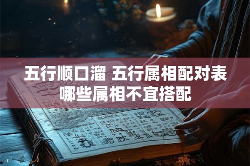 五行顺口溜 五行属相配对表哪些属相不宜搭配