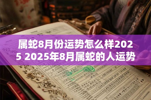 属蛇8月份运势怎么样2025 2025年8月属蛇的人运势如何