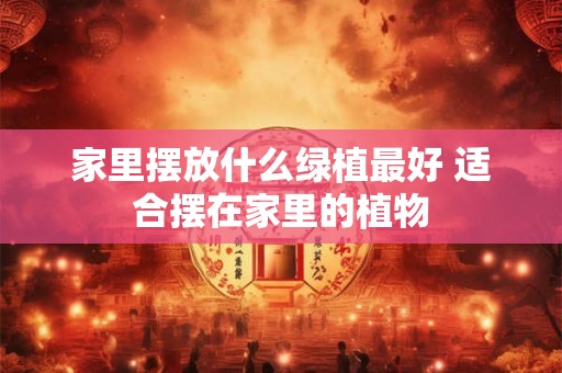 家里摆放什么绿植最好 适合摆在家里的植物