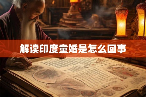解读印度童婚是怎么回事