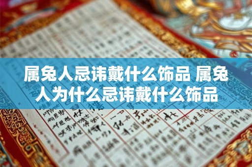 属兔人忌讳戴什么饰品 属兔人为什么忌讳戴什么饰品