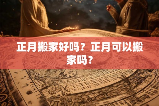 正月搬家好吗？正月可以搬家吗？