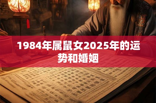 1984年属鼠女2025年的运势和婚姻