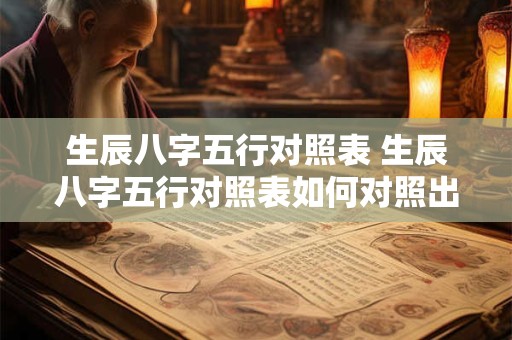 生辰八字五行对照表 生辰八字五行对照表如何对照出个人五行属性