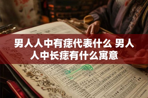 男人人中有痣代表什么 男人人中长痣有什么寓意