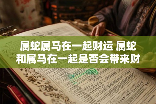 属蛇属马在一起财运 属蛇和属马在一起是否会带来财运