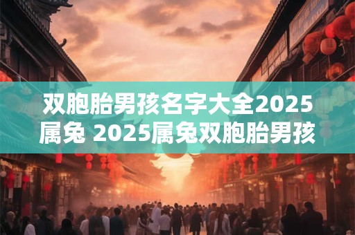双胞胎男孩名字大全2025属兔 2025属兔双胞胎男孩名字有哪些可供选择 双胞胎男孩名字大全2025属兔 2025属兔双胞胎男孩名字有哪些可供选择