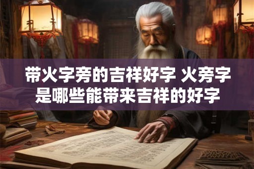带火字旁的吉祥好字 火旁字是哪些能带来吉祥的好字