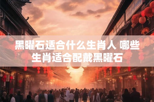黑曜石适合什么生肖人 哪些生肖适合配戴黑曜石