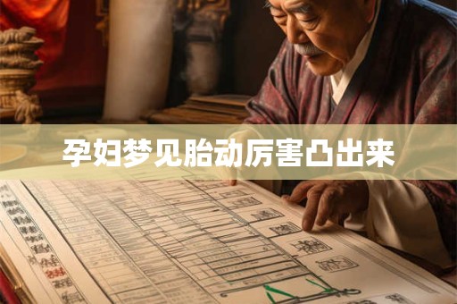 孕妇梦见胎动厉害凸出来
