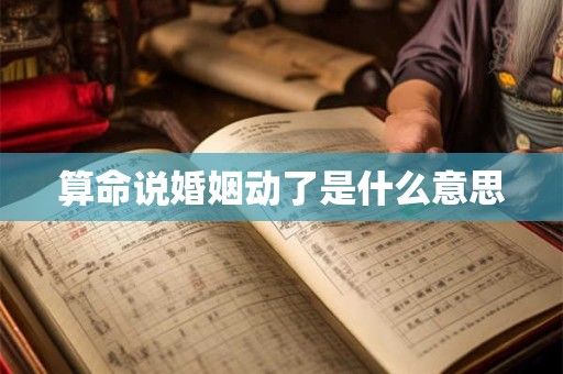 算命说婚姻动了是什么意思