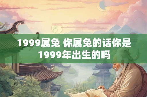 1999属兔 你属兔的话你是1999年出生的吗