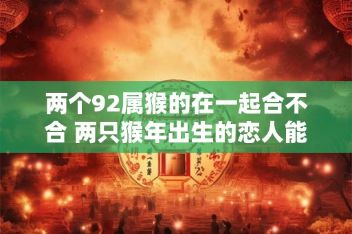 两个92属猴的在一起合不合 两只猴年出生的恋人能否相守