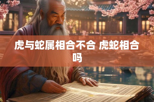 虎与蛇属相合不合 虎蛇相合吗