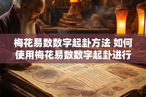 梅花易数数字起卦方法 如何使用梅花易数数字起卦进行占卜
