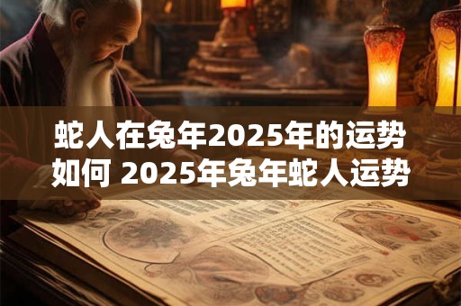 蛇人在兔年2025年的运势如何 2025年兔年蛇人运势如何