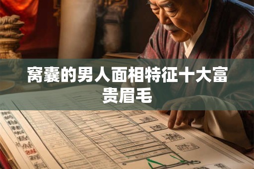 窝囊的男人面相特征十大富贵眉毛