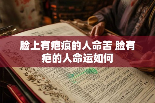 脸上有疤痕的人命苦 脸有疤的人命运如何