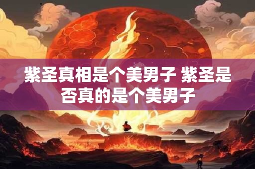 紫圣真相是个美男子 紫圣是否真的是个美男子