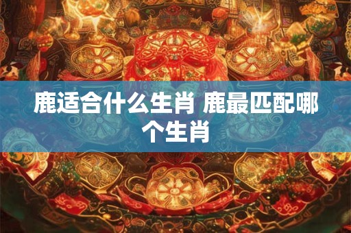 鹿适合什么生肖 鹿最匹配哪个生肖