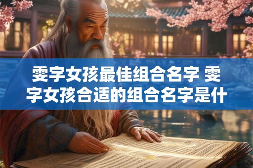 雯字女孩最佳组合名字 雯字女孩合适的组合名字是什么