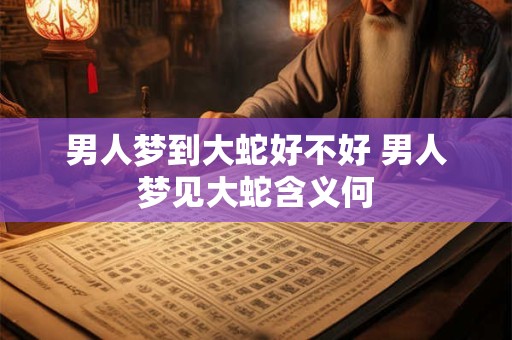 男人梦到大蛇好不好 男人梦见大蛇含义何