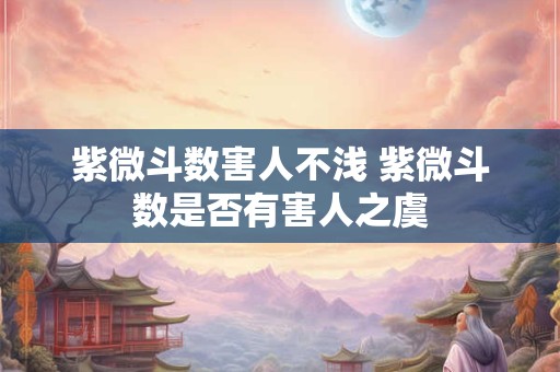 紫微斗数害人不浅 紫微斗数是否有害人之虞