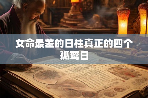 女命最差的日柱真正的四个孤鸾日