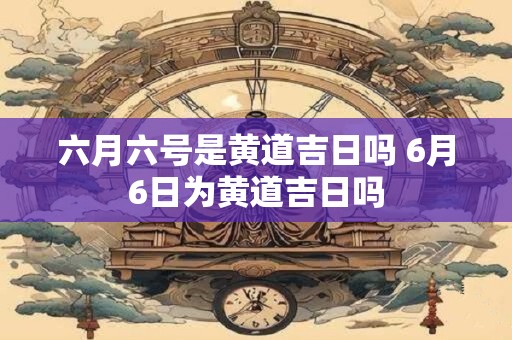 六月六号是黄道吉日吗 6月6日为黄道吉日吗