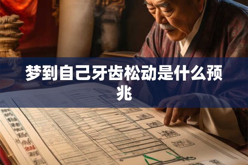 梦到自己牙齿松动是什么预兆