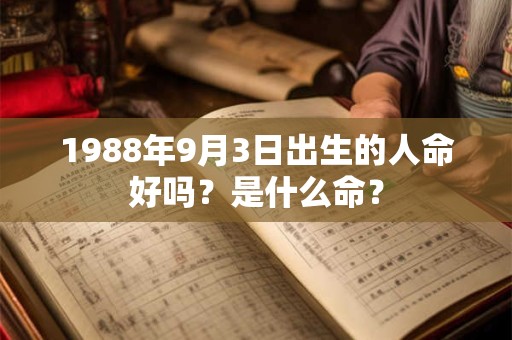 1988年9月3日出生的人命好吗？是什么命？