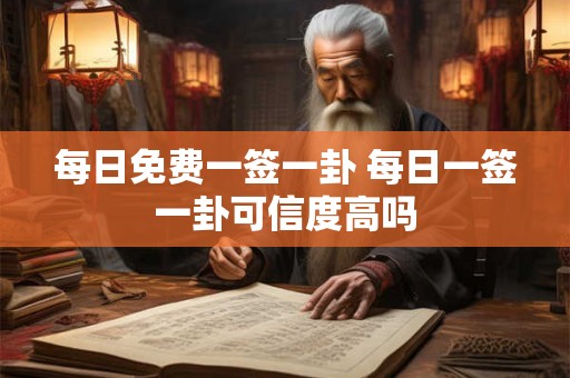 每日免费一签一卦 每日一签一卦可信度高吗