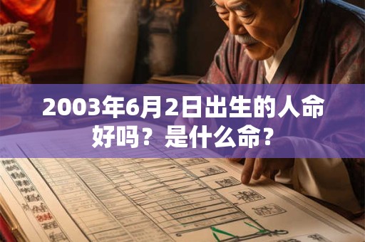 2003年6月2日出生的人命好吗？是什么命？