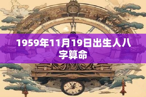 1959年11月19日出生人八字算命