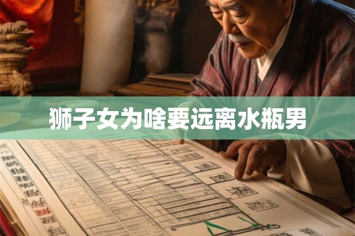 狮子女为啥要远离水瓶男