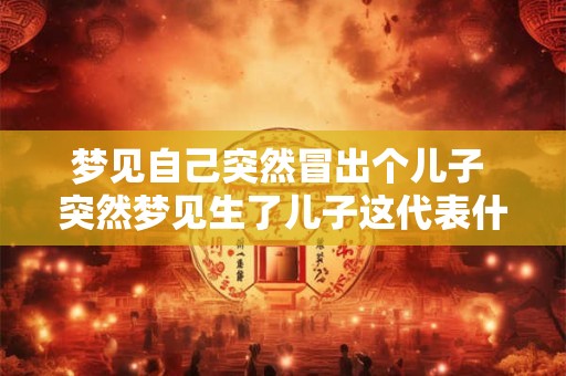 梦见自己突然冒出个儿子 突然梦见生了儿子这代表什么