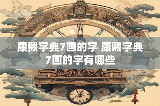 康熙字典7画的字 康熙字典7画的字有哪些
