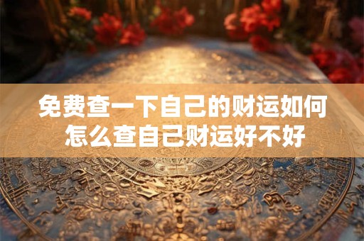 免费查一下自己的财运如何 怎么查自己财运好不好