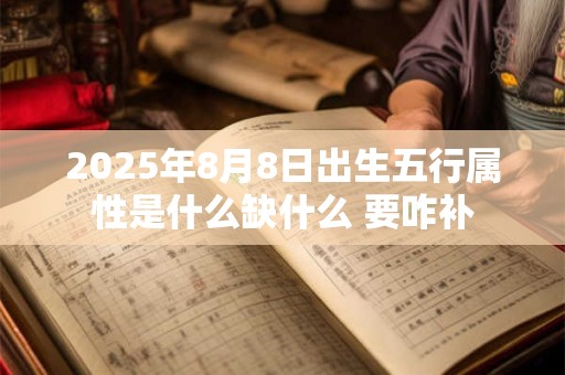 2025年8月8日出生五行属性是什么缺什么 要咋补
