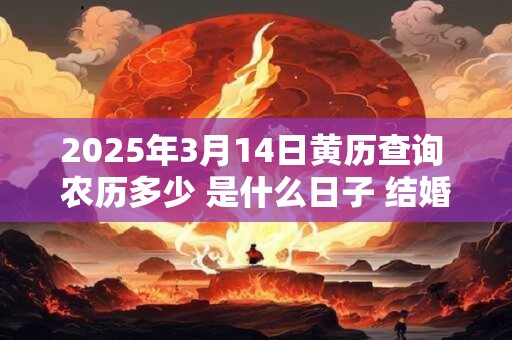 2025年3月14日黄历查询 农历多少 是什么日子 结婚吉时
