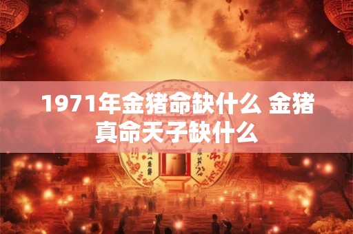 1971年金猪命缺什么 金猪真命天子缺什么