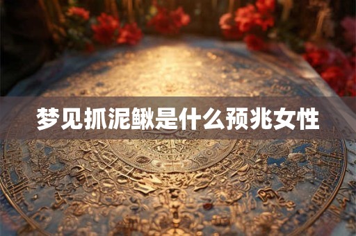 梦见抓泥鳅是什么预兆女性
